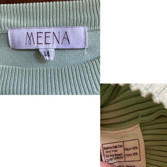 Meena Mint Green Sweater, Size Medium - Picture 6 of 6